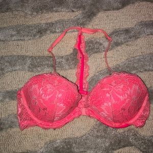 34C Pink Lace racerback bra